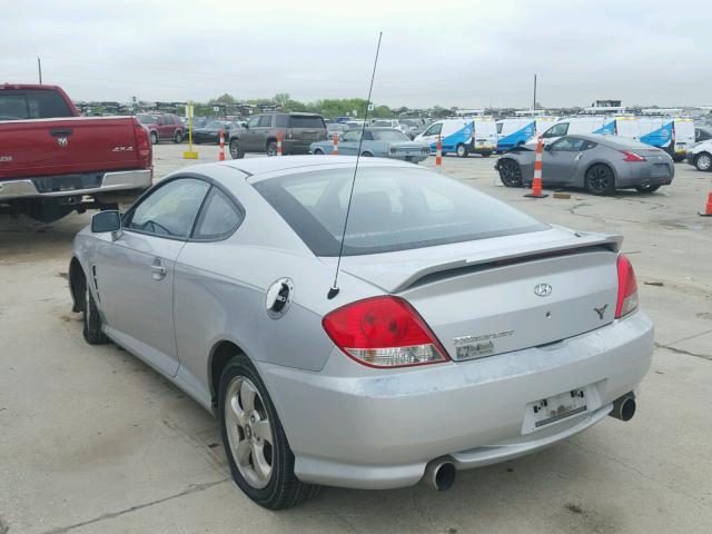 KMHHM65D76U189166 - 2006 HYUNDAI TIBURON GS SILVER photo 3