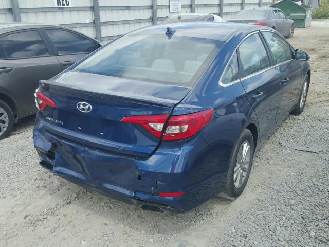 5NPE24AF5HH503175 - 2017 HYUNDAI SONATA SE BLUE photo 4