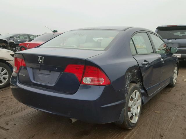 1HGFA16566L022223 - 2006 HONDA CIVIC LX BLUE photo 4