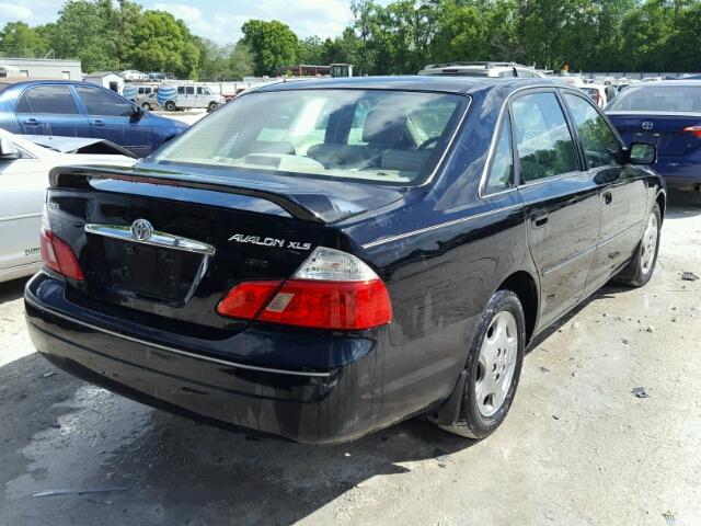 4T1BF28B33U297833 - 2003 TOYOTA AVALON XL BLACK photo 4