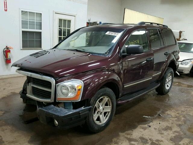 1D8HB58D54F112962 - 2004 DODGE DURANGO LI MAROON photo 2