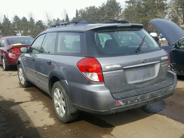 4S4BP61C687349808 - 2008 SUBARU OUTBACK 2. GRAY photo 3