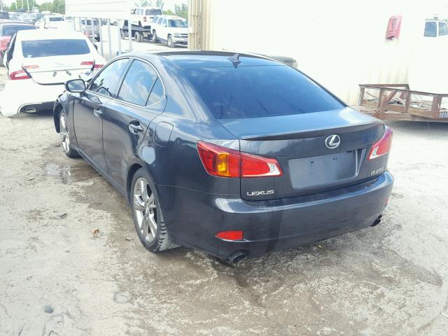 JTHBK262195095206 - 2009 LEXUS IS 250 BLUE photo 3