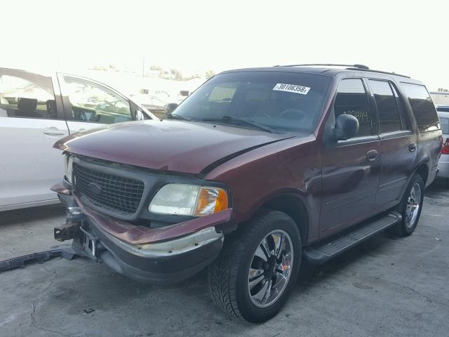 1FMRU17LXXLC20560 - 1999 FORD EXPEDITION BURGUNDY photo 2