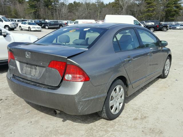 2HGFA15518H524543 - 2008 HONDA CIVIC LX GRAY photo 4