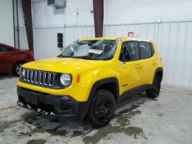 ZACCJBAB7HPG05516 - 2017 JEEP RENEGADE S YELLOW photo 2