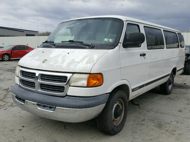 2B6KB31Z51K517641 - 2001 DODGE RAM VAN B3 WHITE photo 2