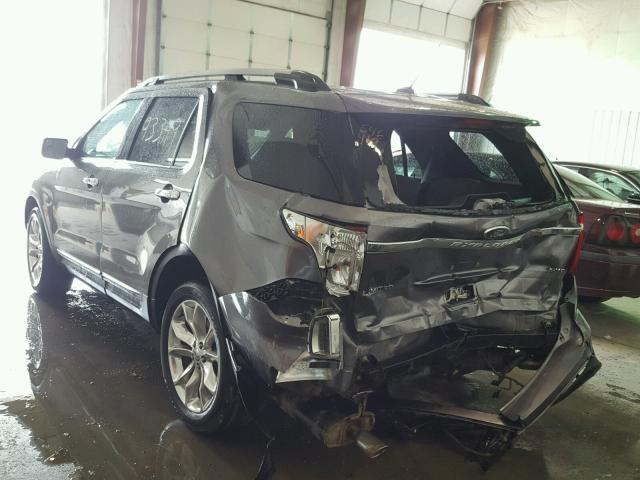 1FMHK8F83BGA05787 - 2011 FORD EXPLORER L GRAY photo 3