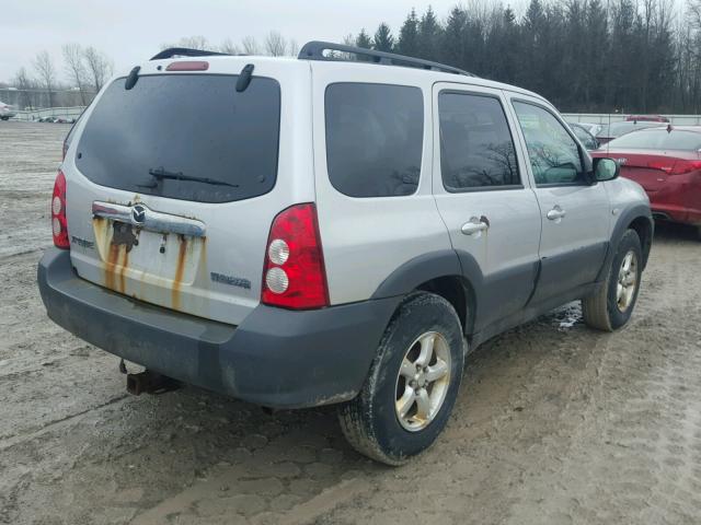 4F2YZ92Z86KM37265 - 2006 MAZDA TRIBUTE I GRAY photo 4