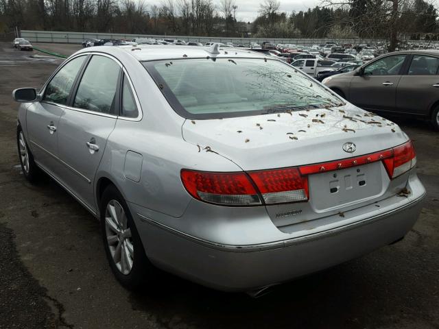 KMHFC46D99A349745 - 2009 HYUNDAI AZERA GLS SILVER photo 3