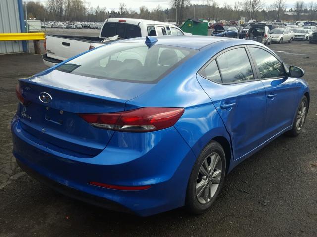 5NPD84LF6HH192122 - 2017 HYUNDAI ELANTRA SE BLUE photo 4