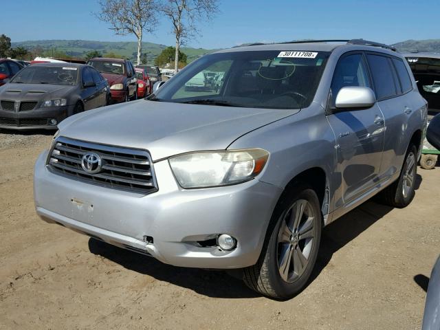 JTEES43A182016537 - 2008 TOYOTA HIGHLANDER SILVER photo 2