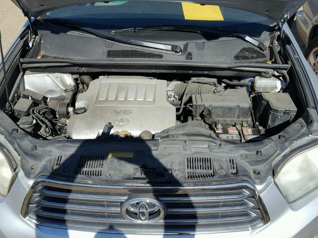 JTEES43A182016537 - 2008 TOYOTA HIGHLANDER SILVER photo 7