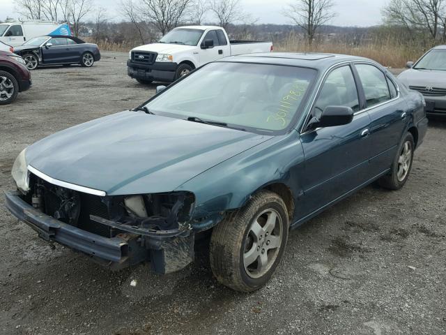 19UUA56822A050292 - 2002 ACURA 3.2TL TYPE GREEN photo 2