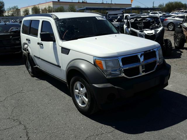 1D8GT28K57W596688 - 2007 DODGE NITRO SXT WHITE photo 1