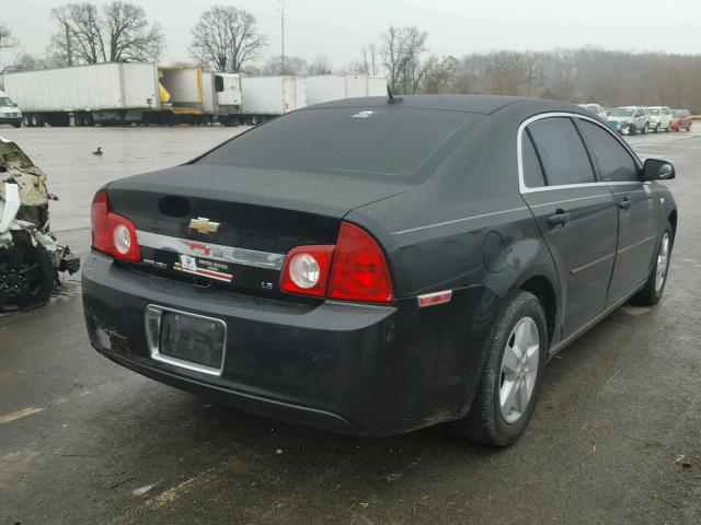 1G1ZG57B58F176115 - 2008 CHEVROLET MALIBU LS შავი ფოტო 4