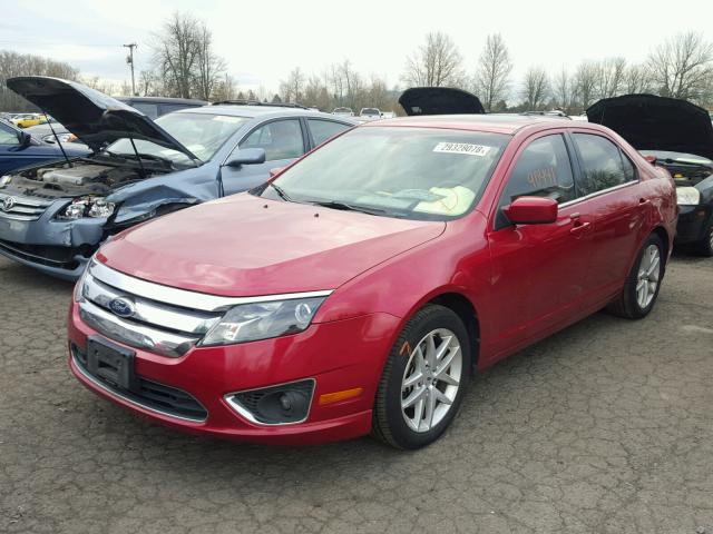 3FAHP0JG4BR222169 - 2011 FORD FUSION SEL RED photo 2