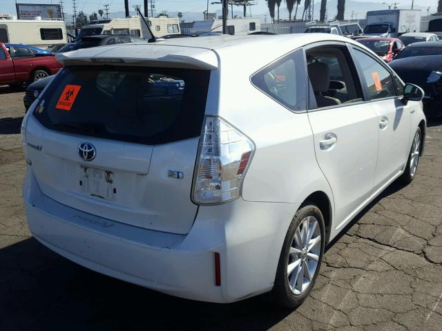 JTDZN3EU8D3252797 - 2013 TOYOTA PRIUS V WHITE photo 4