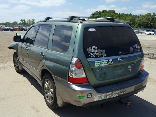 JF1SG67677H704487 - 2007 SUBARU FORESTER 2 GREEN photo 3