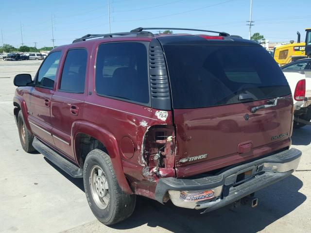 1GNEC13Z72R261824 - 2002 CHEVROLET TAHOE C150 RED photo 3