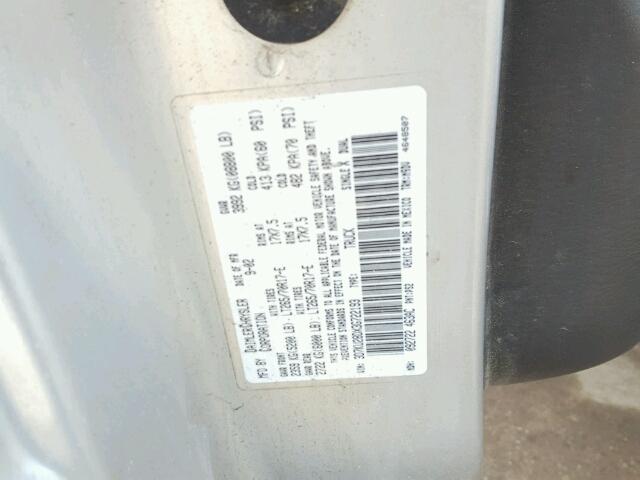 3D7KU28DX3G722193 - 2003 DODGE RAM 2500 S SILVER photo 10