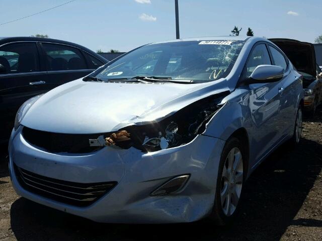 KMHDH4AE5BU107709 - 2011 HYUNDAI ELANTRA GL BLUE photo 2