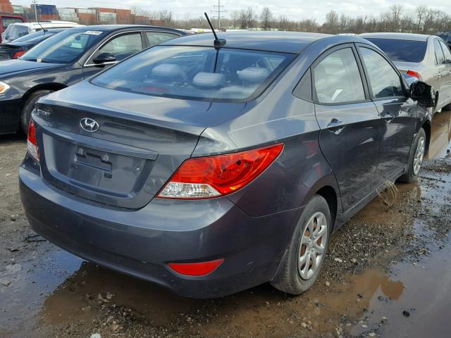 KMHCT4AE8DU305391 - 2013 HYUNDAI ACCENT GLS GRAY photo 4