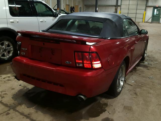 1FAFP45X14F235776 - 2004 FORD MUSTANG GT RED photo 4