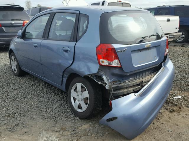 KL1TD66618B104102 - 2008 CHEVROLET AVEO BASE Niebieski zdjęcie 3