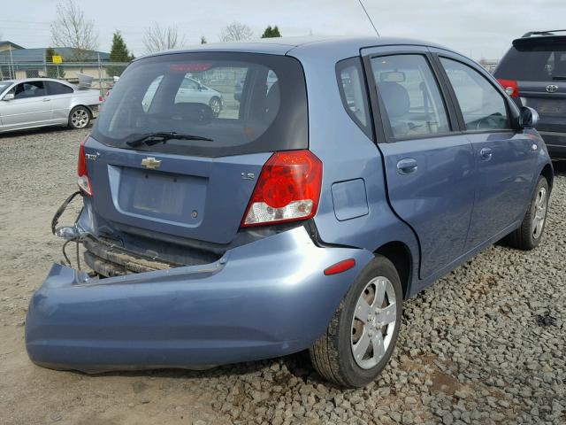 KL1TD66618B104102 - 2008 CHEVROLET AVEO BASE Niebieski zdjęcie 4