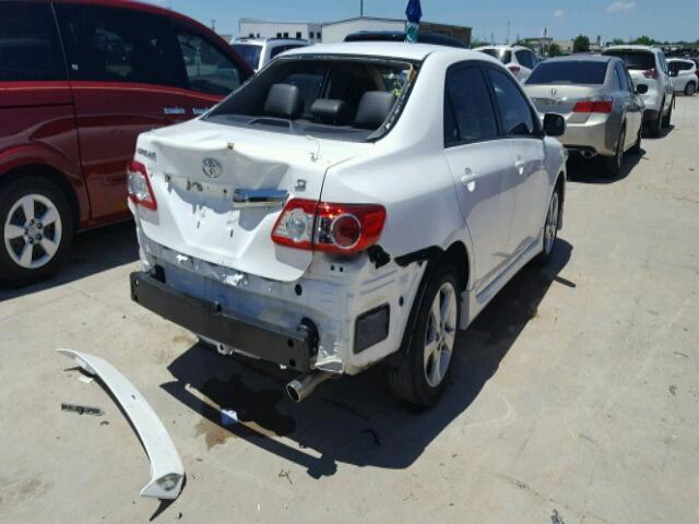 5YFBU4EE0DP155443 - 2013 TOYOTA COROLLA BA WHITE photo 4