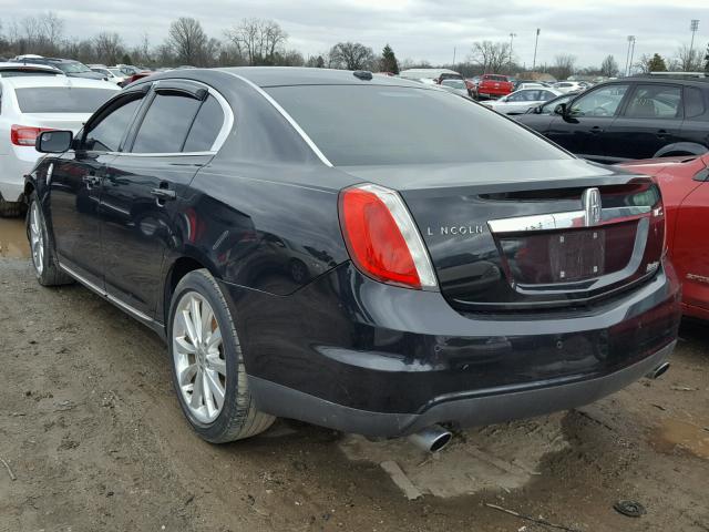 1LNHL9DRXBG610257 - 2011 LINCOLN MKS BLACK photo 3