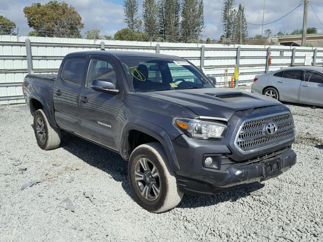 3TMCZ5AN6HM049643 - 2017 TOYOTA TACOMA DOU GRAY photo 1