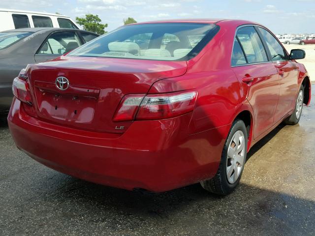 4T1BE46K27U025359 - 2007 TOYOTA CAMRY NEW RED photo 4
