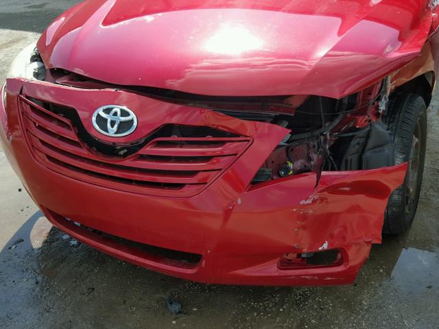 4T1BE46K27U025359 - 2007 TOYOTA CAMRY NEW RED photo 9
