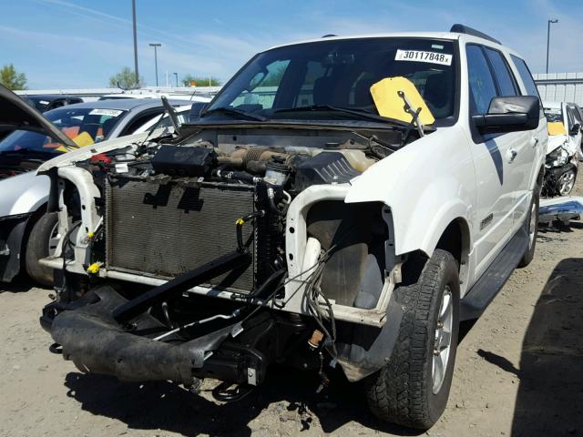 1FMFU16528LA40528 - 2008 FORD EXPEDITION WHITE photo 2