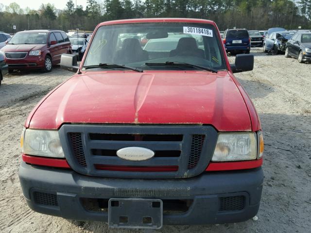 1FTYR10D87PA34822 - 2007 FORD RANGER RED photo 9
