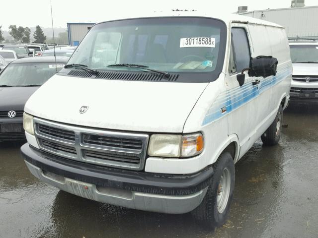 2B7HB21XXSK556404 - 1995 DODGE RAM VAN B2 WHITE photo 2