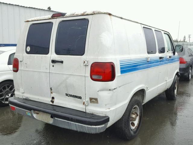 2B7HB21XXSK556404 - 1995 DODGE RAM VAN B2 WHITE photo 4