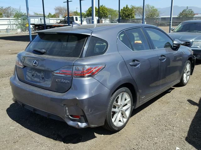 JTHKD5BH5F2219593 - 2015 LEXUS CT 200 GRAY photo 4