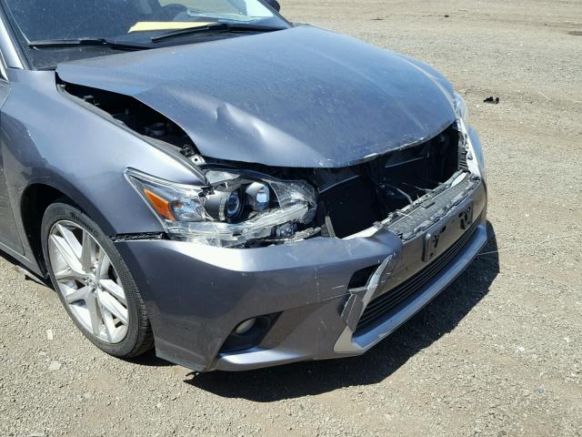 JTHKD5BH5F2219593 - 2015 LEXUS CT 200 GRAY photo 9