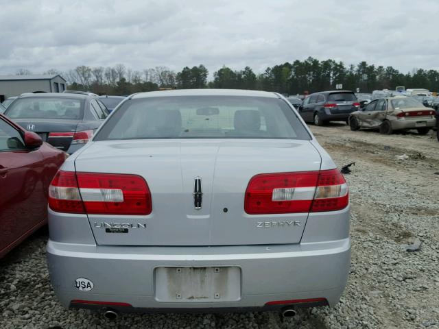 3LNHM26186R641419 - 2006 LINCOLN ZEPHYR SILVER photo 9