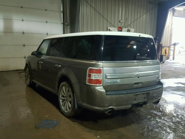 2FMHK6DT9DBD16064 - 2013 FORD FLEX LIMIT GRAY photo 3