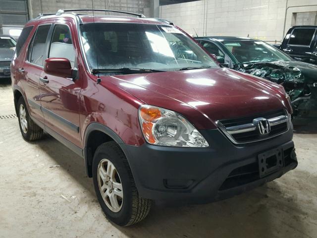 JHLRD77882C036510 - 2002 HONDA CR-V EX MAROON photo 1