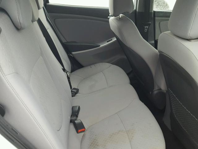 KMHCU5AE4DU087226 - 2013 HYUNDAI ACCENT GLS WHITE photo 6