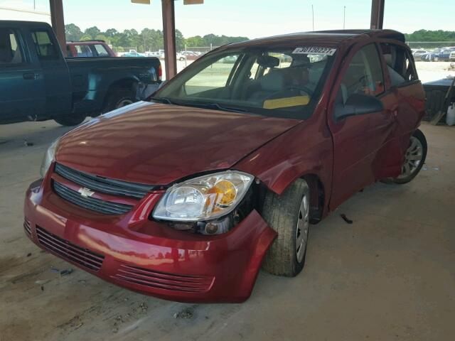 1G1AB5F51A7136475 - 2010 CHEVROLET COBALT LS RED photo 2