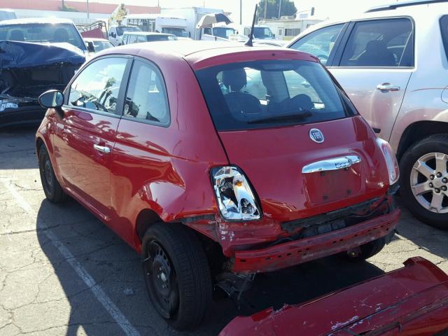 3C3CFFAR1CT352155 - 2012 FIAT 500 POP RED photo 3