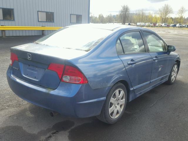 2HGFA16508H501317 - 2008 HONDA CIVIC LX BLUE photo 4