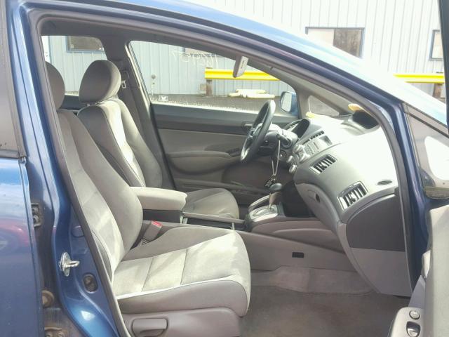 2HGFA16508H501317 - 2008 HONDA CIVIC LX BLUE photo 5