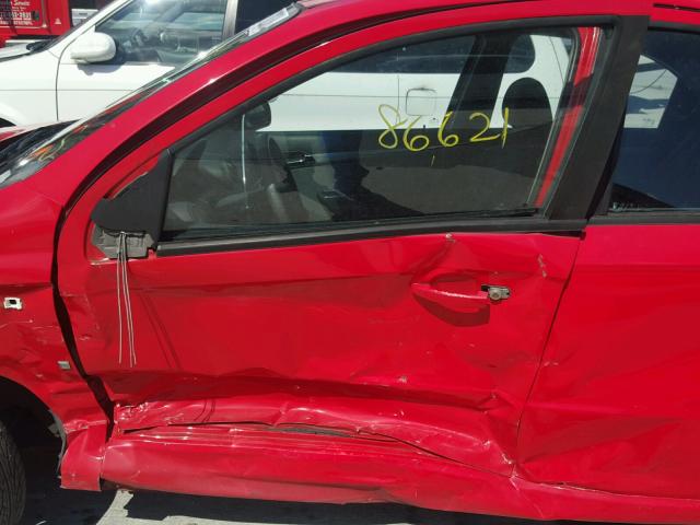 KL1TD56628B268100 - 2008 CHEVROLET AVEO BASE RED photo 10